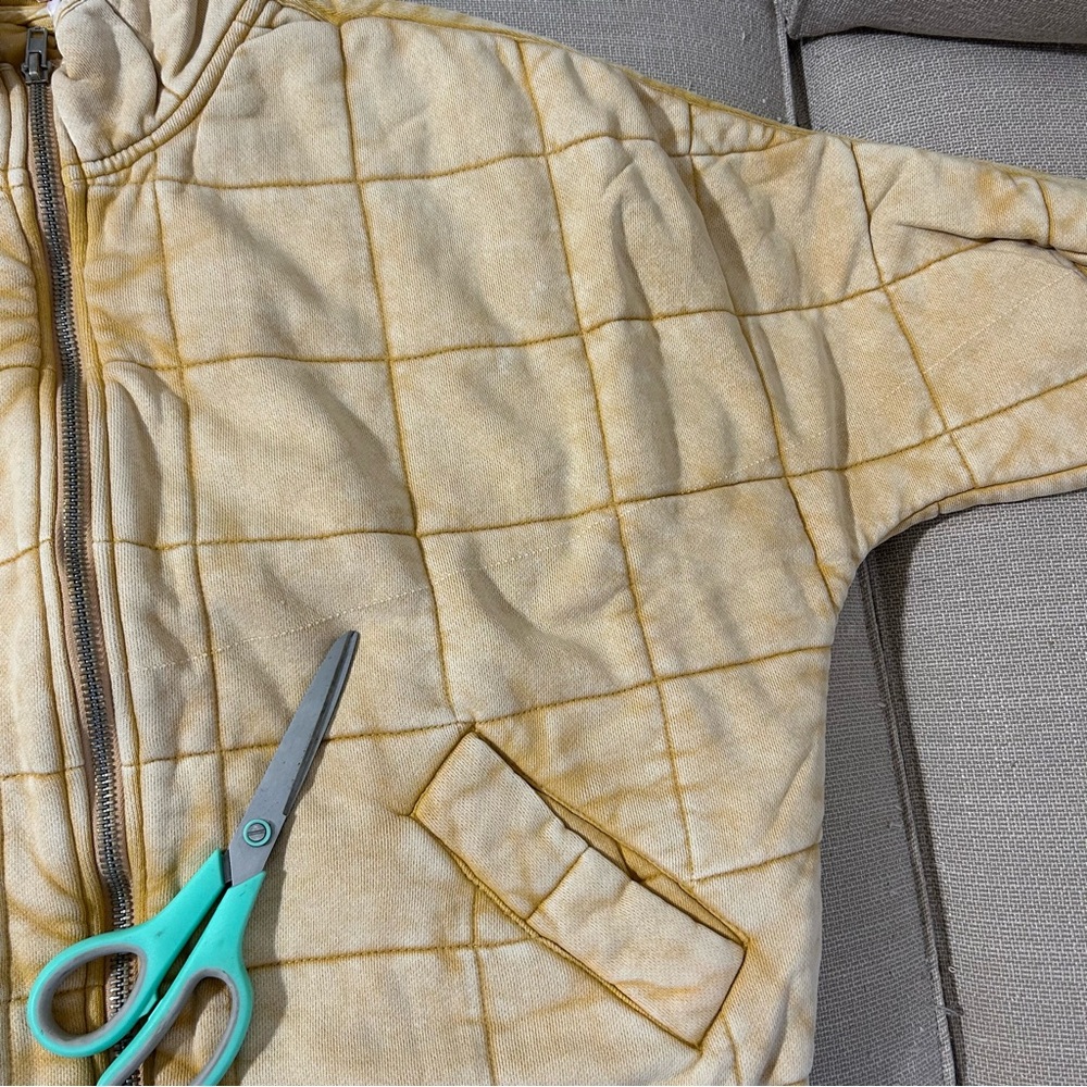 ✨ SALE✨NWD BEST Free People Dolman Quilted Knit Jacket - Pineapple Punch - Picture 5 of 7